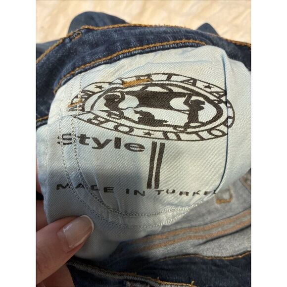 Orta Anadolu Denim Women’s Blue Mid Rise Flare Jeans Stretch 26 - Picture 4 of 4